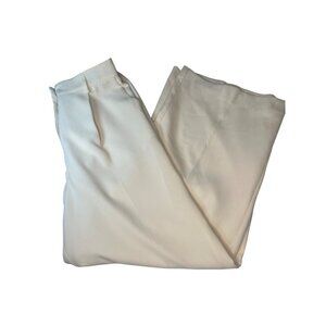 Christian Lacroix Trouser Dress Pants NEW Cream Color Ladies Size MED Wide Leg